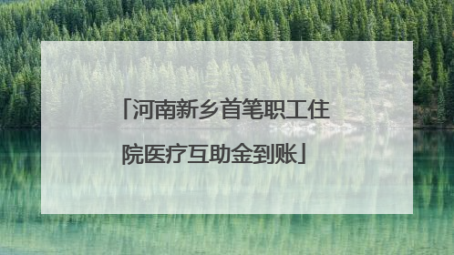 河南新乡首笔职工住院医疗互助金到账